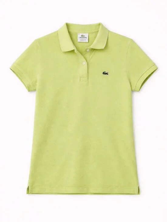 Lacoste Preppy Women's Feminine Fitted Polo Shirt Key Lime Green 44 - Picture 8 of 8